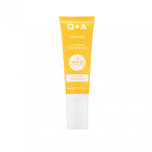 Антивозрастной солнцезащитный крем для лица Q+A Peptide Anti-Ageing Daily Sunscreen 50ml