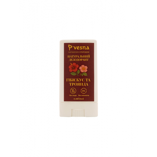ТМ Vesna Натуральный дезодорант Гибискус и Роза, 15 ml НФ-00029250