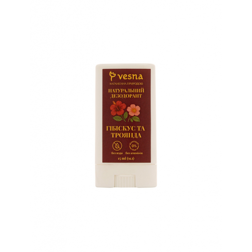 ТМ Vesna Натуральный дезодорант Гибискус и Роза, 15 ml