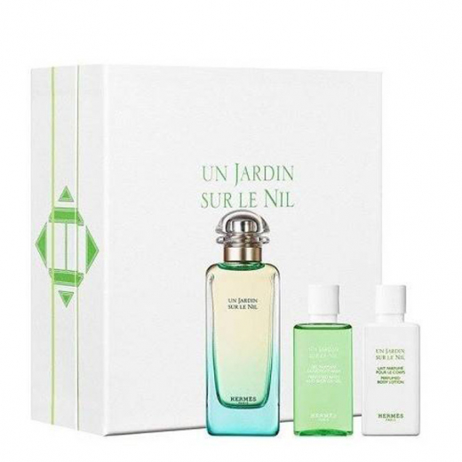 Набор Hermes Un Jardin sur le Nil для мужчин и женщин - set (edt 100 ml + b/l 40 ml + s/g 40 ml)