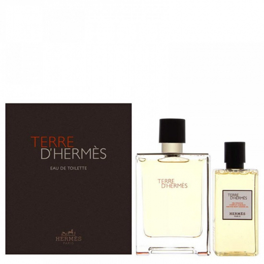 Набор Hermes Terre d'Hermes Eau de Toilette для мужчин - set (edt 100 ml + sh/g 80 ml)