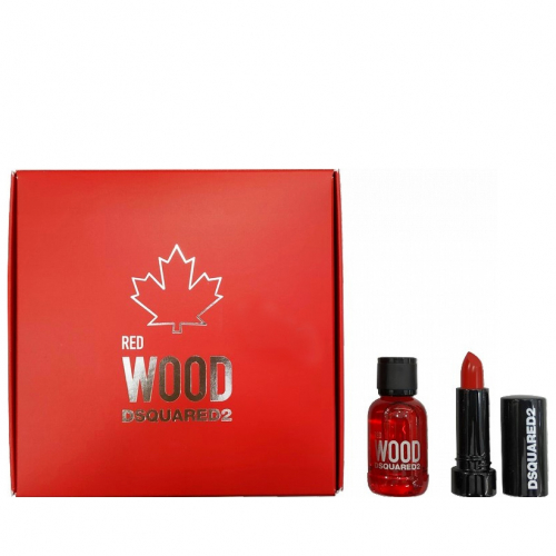 Набор Dsquared2 Red Wood pour Femme для женщин - set (edt 5 ml mini + lipstick 1.2 g)