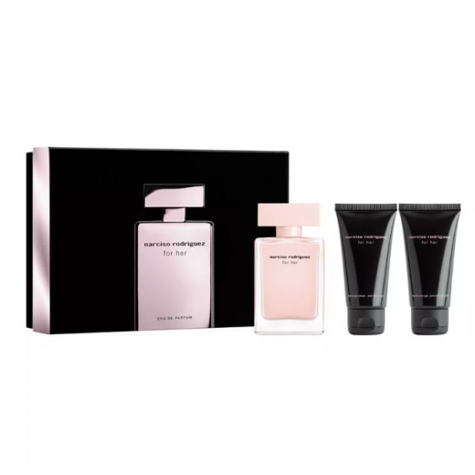 Набор Narciso Rodriguez For Her Eau de Parfum для женщин - set (edp 50 ml+ b/l 50 ml + sh/g 50 ml)