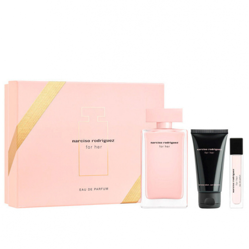 Набор Narciso Rodriguez For Her Eau de Parfum для женщин - set (edp 100 ml + edp 10 ml mini + b/l 50 ml) 1.ex2795