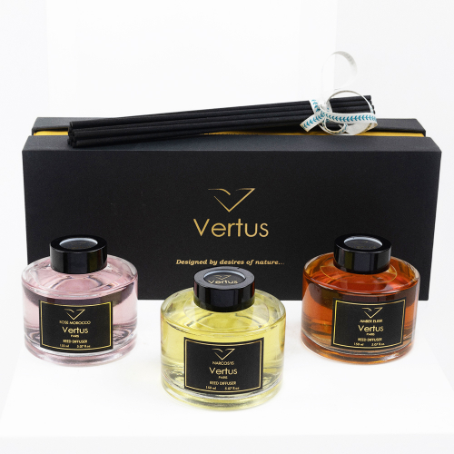 Набор аромадиффузоров для дома Vertus Reed Diffuser Set для мужчин и женщин - set (scent diffuser 3×150 ml) 1.52087