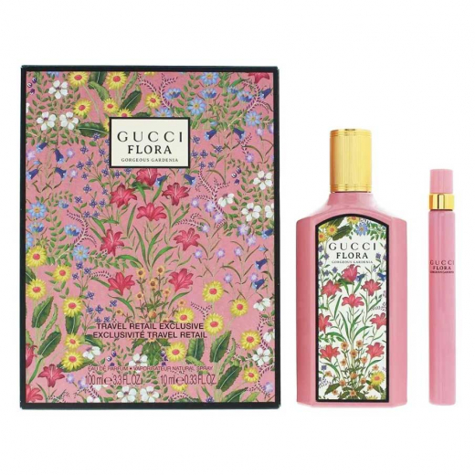 Набор Gucci Flora Gorgeous Gardenia Eau de Parfum для женщин - set (edp 100 ml + edp 10 ml mini)