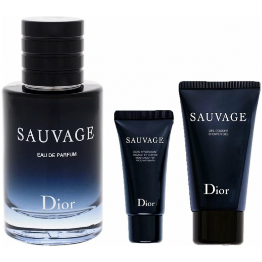 Набор Dior Sauvage Eau de Parfum для мужчин (оригинал) - set (edp 60 ml + sh/g 50 ml + cream 20 ml)