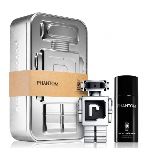 Набор Paco Rabanne Phantom для мужчин (оригинал) - set (edt 100 ml + deo spray 150 ml)