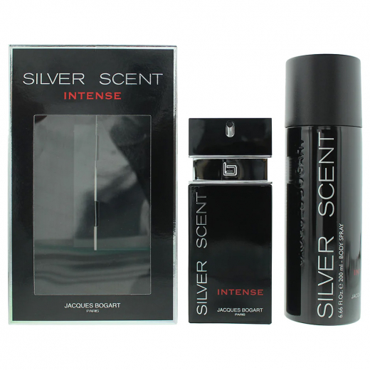 Набор Bogart Silver Scent Intense для мужчин (оригинал) - set (edt 100 ml + body spray 200 ml)