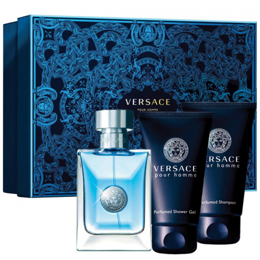 Набор Versace pour Homme для мужчин (оригинал) - set (edt 50 ml + sh/g 50 ml + shampoo 50 ml)