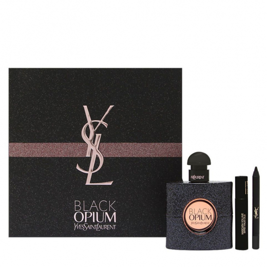 Набор Yves Saint Laurent Black Opium (EDP) для женщин (оригинал) - set (edp 50 ml + mascara + eye pencil)