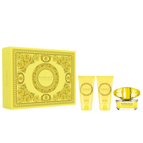 Набор Versace Yellow Diamond для женщин (оригинал) - set (edt 50 ml + b/l 50 ml + sh/gel 50 ml)