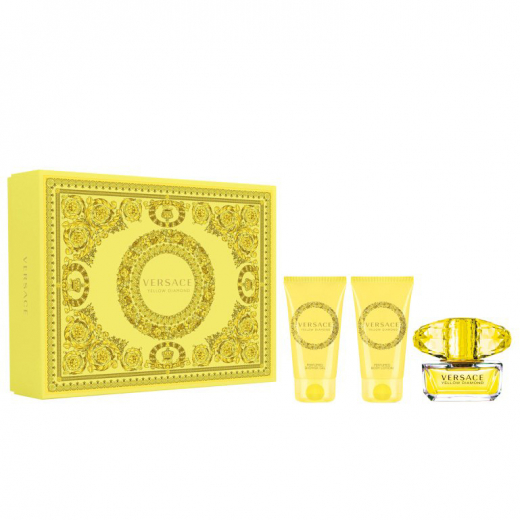 Набор Versace Yellow Diamond для женщин (оригинал) - set (edt 50 ml + b/l 50 ml + sh/gel 50 ml)