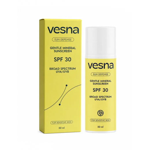 VESNA Крем для лица с минеральными фильтрами широкого спектра SPF 30, 50 ml