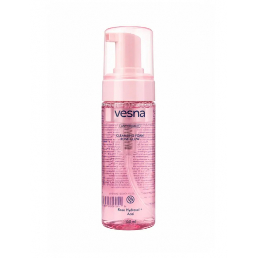 Vesna Очищающая пенка с розовой водой и экстрактом асаи, 150 ml Vesna Очищающая пенка с розовой водой и экстрактом асаи, 150 ml