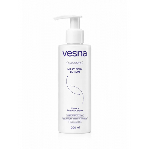 Vesna Молочная эмульсия для тела с папаином и комплексом пребиотиков, 200 ml