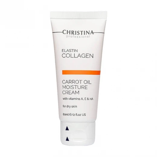 Christina Увлажняющий крем для сухой кожи Elastin Carrot Oil Moisture Cream with Vitamin A, 60 ml