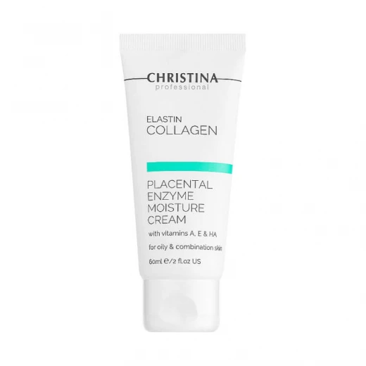 Christina Увлажняющий крем для жирной кожи Elastin Collagen Placental Enzyme Moisture Cream with Vitamin A, E, HA, 60 ml