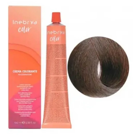 Крем-краска для волос Inebrya Сolor 4/7 каштан кофейный коричневый, 100 ml