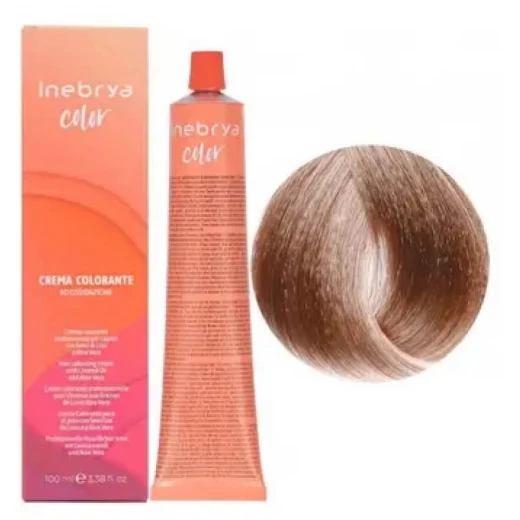 Крем-краска для волос Inebrya Сolor 8/13 светло-русый пепельно-золотой, 100 ml