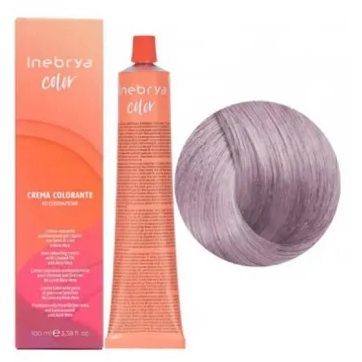 Крем-краска для волос Inebrya Сolor 9/02 очень светлый блондин ФИОЛЕТ PASTEL, 100 ml
