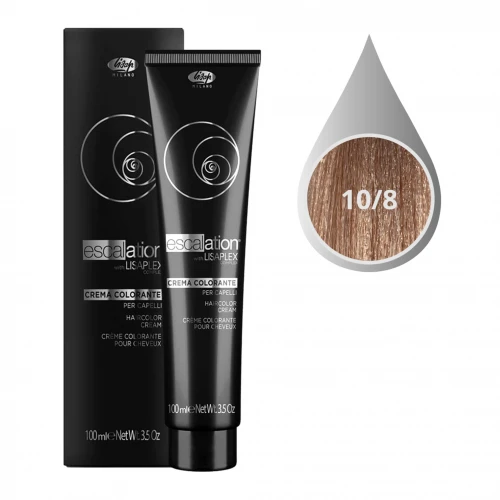 Lisap Крем-краска Escalation 10/8 ультра светлый жемчужный блондин, 100 ml НФ-00021653