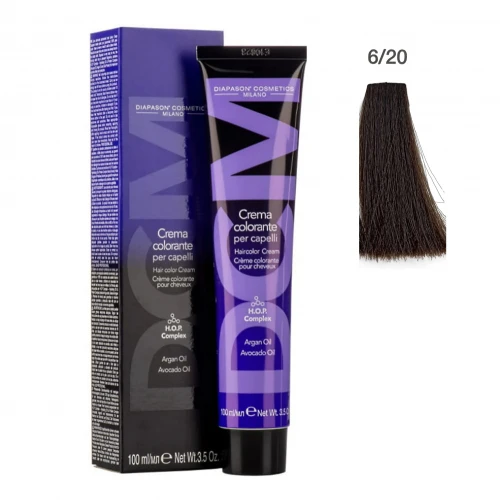 DCM Hair color cream 6/20 темний блондин попелясто-матовий, 100 ml НФ-00028005