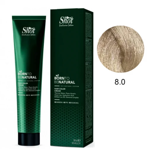 Shot Born to be NATURAL 8.0 світлий блонд б\аміаку, 100 ml