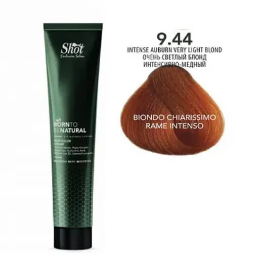Shot Born to be NATURAL 9.44 дуже світлий блонд інтенсивний-мідний б\аміаку, 100 ml