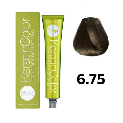 Bbcos KERATIN COLOR краска для волос 6/75 блондин темный шоколадный, 100 ml 8051566445776