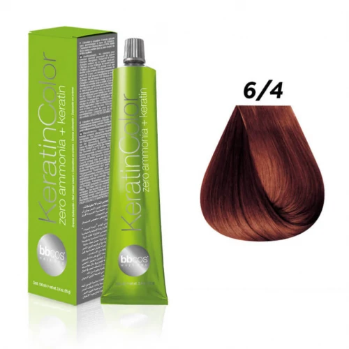 Bbcos KERATIN COLOR краска для волос 6/4 блондин темный медный, 100 ml 8051566443406