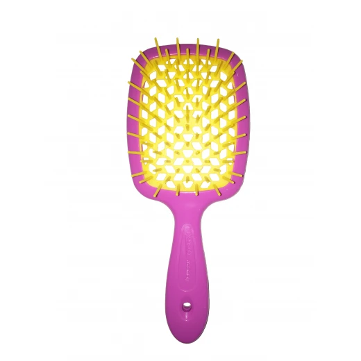 Расческа для волос Janeke - Superbrush The Original Italian (розовый с желтым)