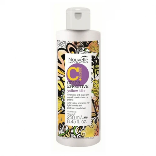 Nouvelle Yellow Killer Shampoo Шампунь проти жовтизни волосся для світлих і платинових блондів, 250 ml НФ-00027344