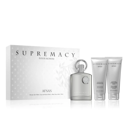 Набір Afnan Supremacy Silver для чоловіків - set (edp 100 ml + sh/g 100 ml + a/sh 100 ml)