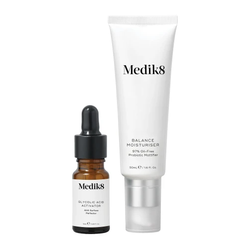 Medik8 Balance Moisturiser with Glycolic Acid Матуючий крем з пробіотиками та AHA кислотами, 50 ml+10 ml НФ-00025885