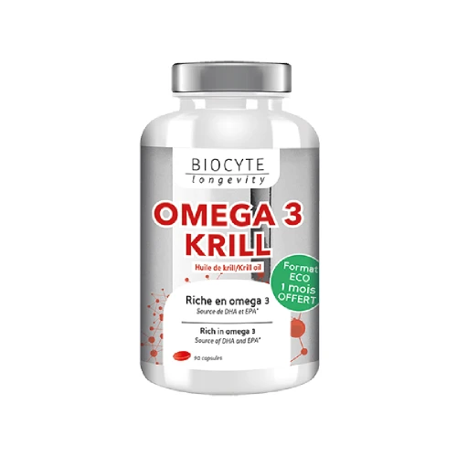 Biocyte Omega 3 Krill 500Mg Способствует функционированию сердца, мозга и поддержанию зрения, 90 капсул 17.LONOM01.6019335