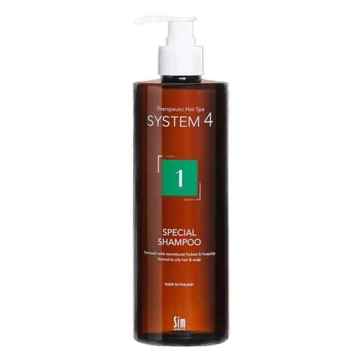 Sim Sensitive S4 1 Special Shampoo "Шампунь №1 для нормальной кожи головы и склонной к жирности, 500 ml