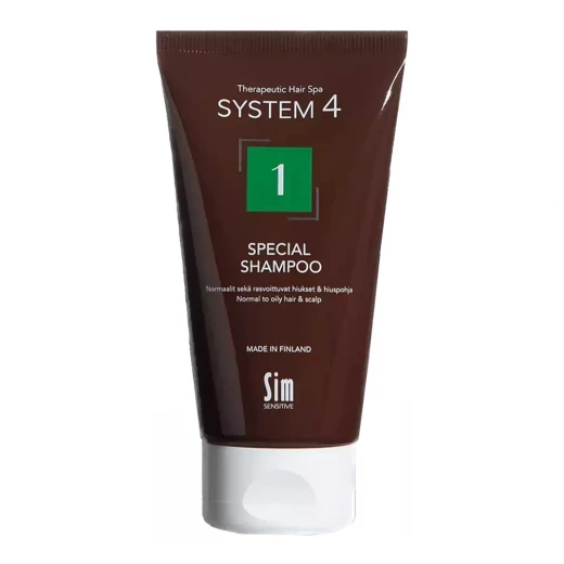 Sim Sensitive S4 1 Special Shampoo "Шампунь №1 для нормальной кожи головы и склонной к жирности, 75 ml