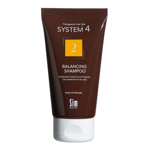 Sim Sensitive S4 2 Balancing Shampoo "Шампунь №2 для сухих, окрашенных и поврежденных волос, 75 ml