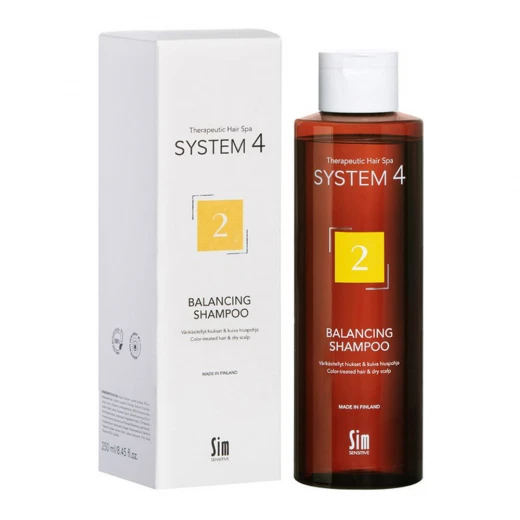 Sim Sensitive S4 2 Balancing Shampoo "Шампунь №2 для сухих, окрашенных и поврежденных волос, 250 ml
